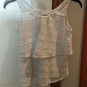 A lace tank top